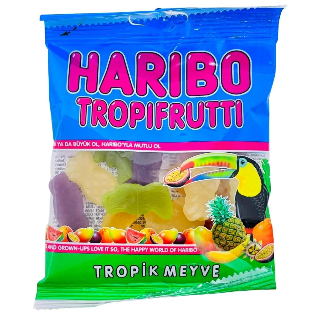 Haribo Tropifrutti Gummy Candy, 80g (Halal, Made in Turkey)