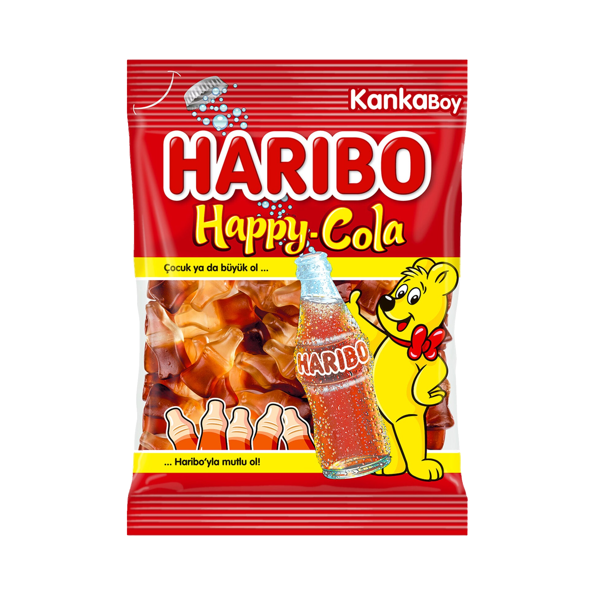 Haribo Happy Cola Gummy Candy, 80g (Halal, Made in Turkey)