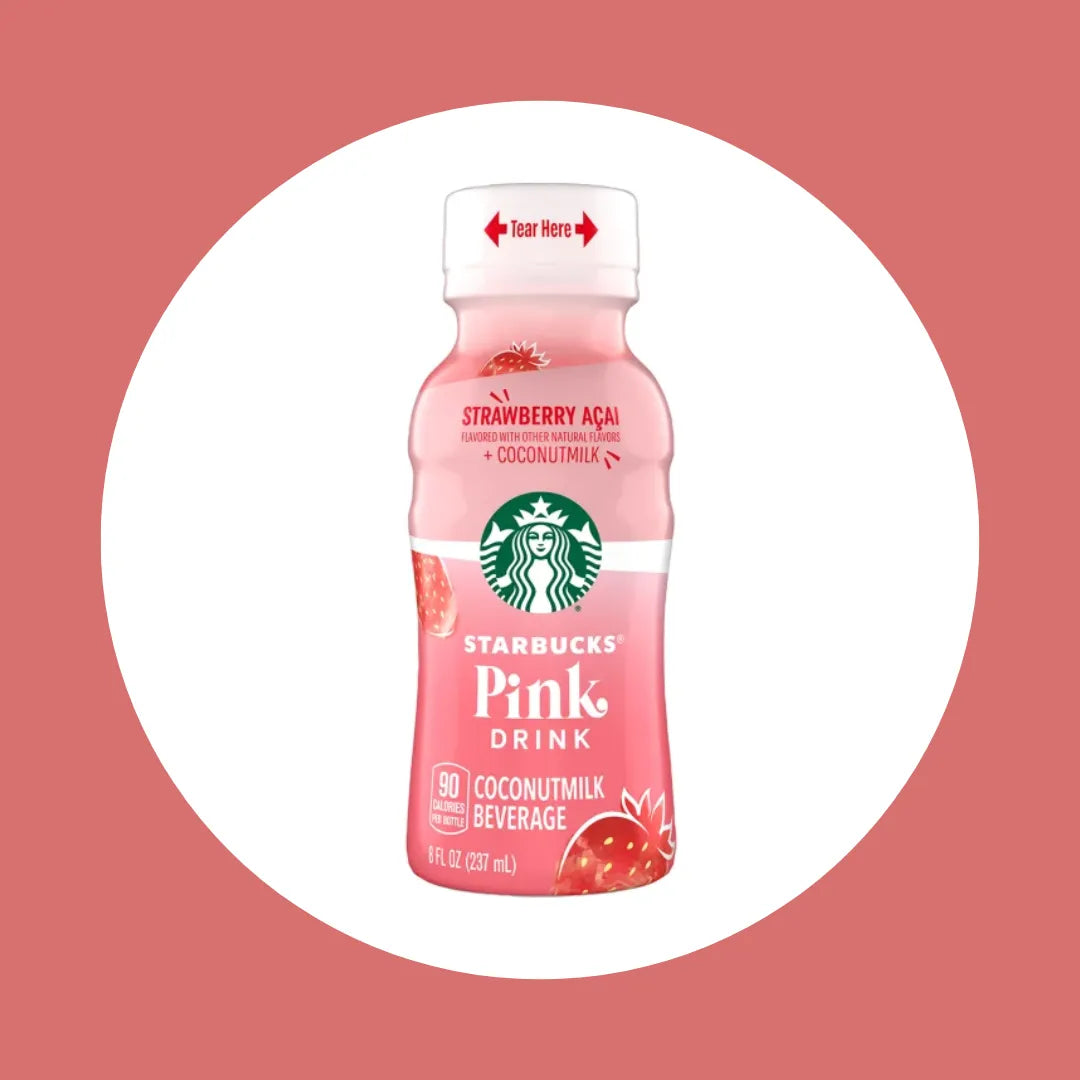 Starbucks Pink Drink Coconutmilk Beverage, Strawberry Acai, 8 fl oz, 12 ct