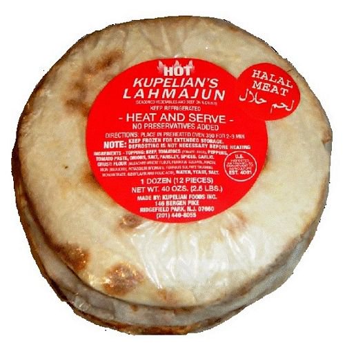 Kupelian's Hot Spicy Halal Lahmajun, 10-Pack Package