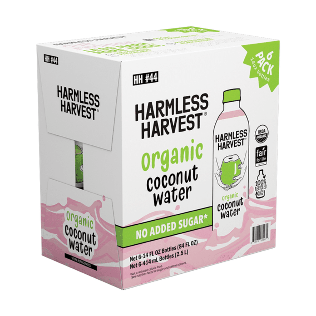 Harmless Harvest Organic Coconut Water, 14 fl oz, 6 ct