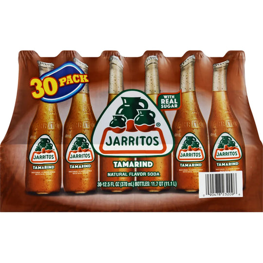 Jarritos Tamarind Soda, 12.5 fl oz Bottles, 30 Pack