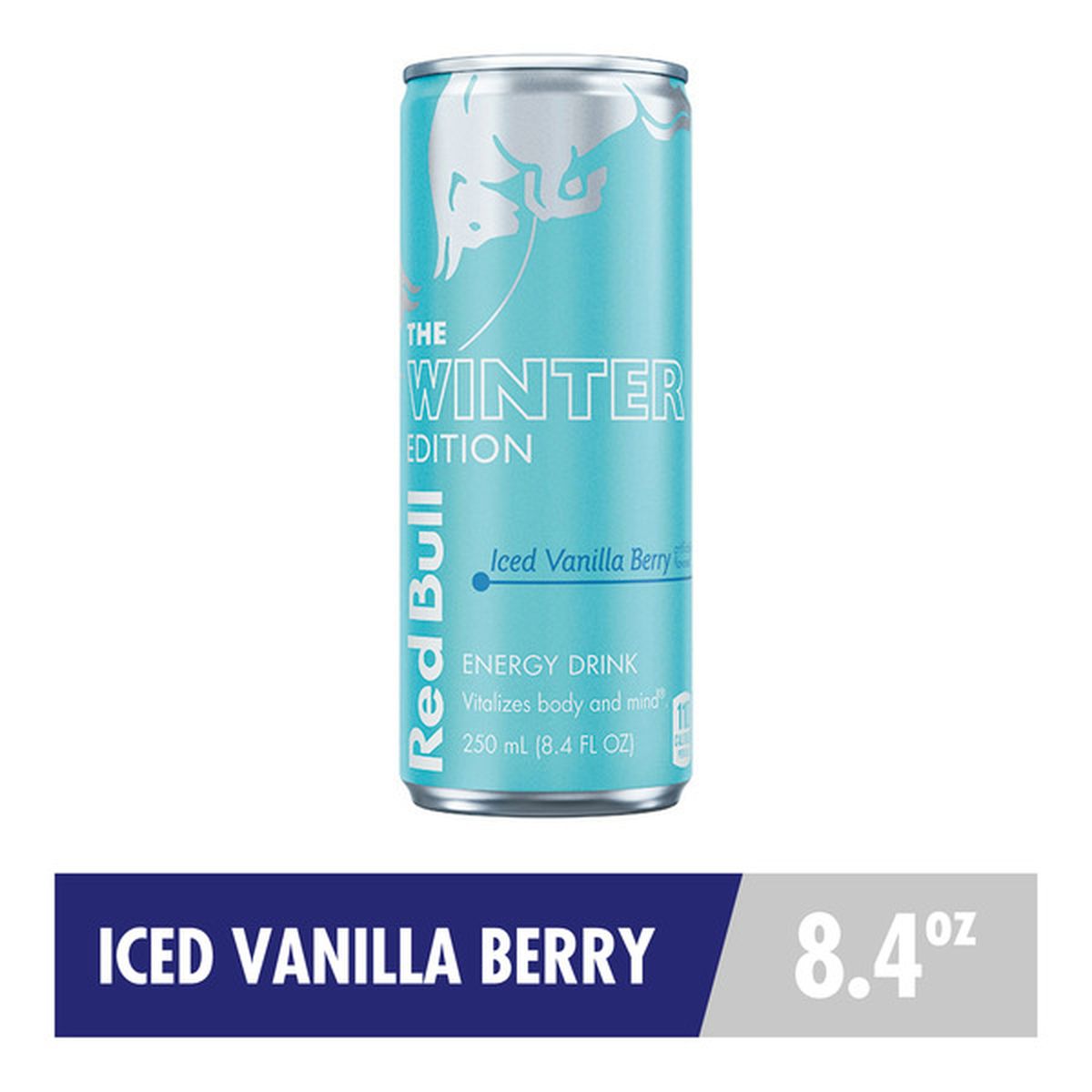 Red Bull Winter Edition Energy Drink, Sugar Free, Iced Vanilla Berry, 8.4 fl oz, 24 ct