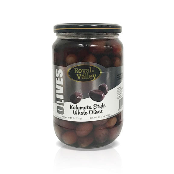 Royal Valley Kalamata Style Whole Black Olives, 720cc