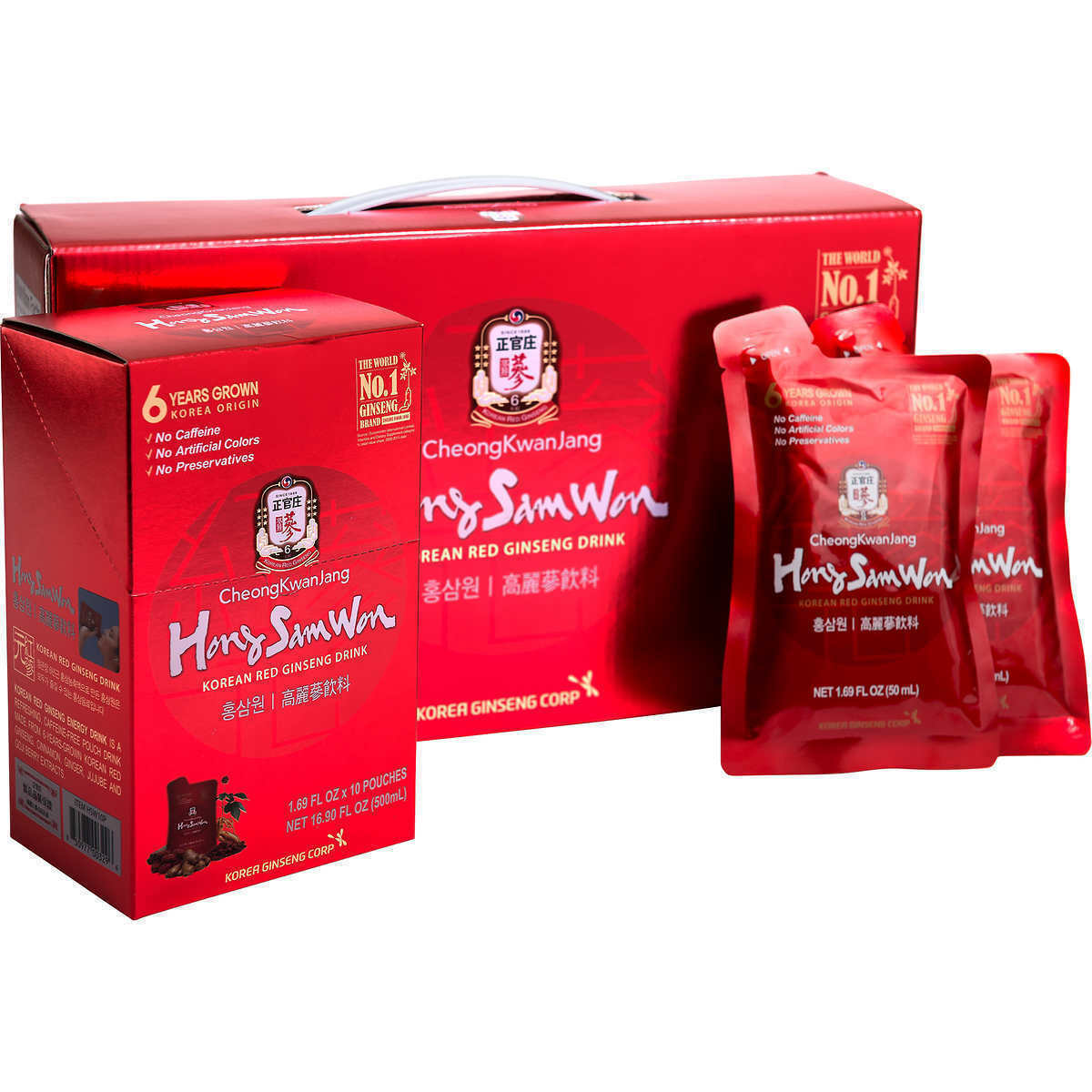 Hong Sam Won Korean Red Ginseng Drink, 1.69 fl oz, 30 ct