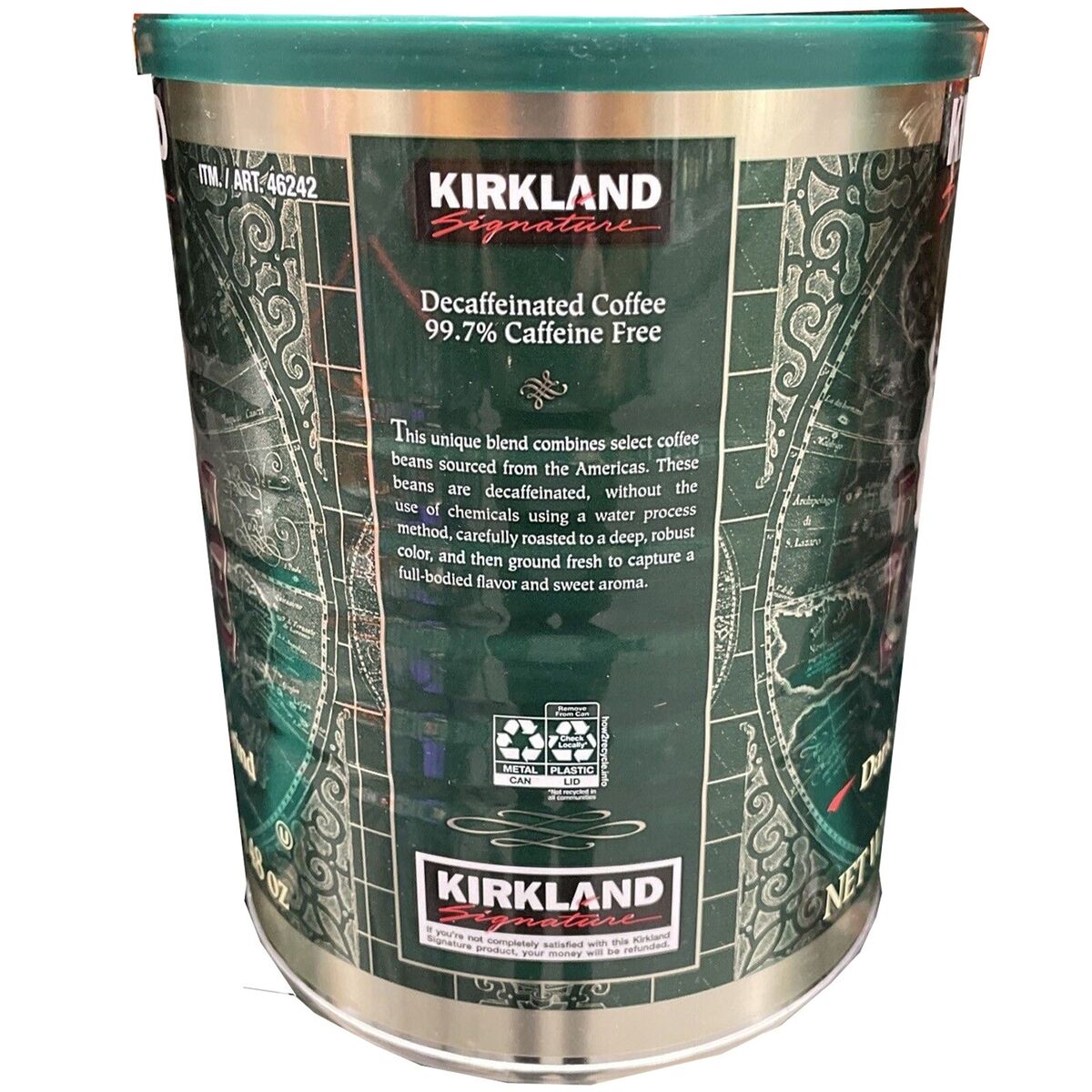 Kirkland Signature Decaf Ground Coffee, Dark Roast, 3 lbs