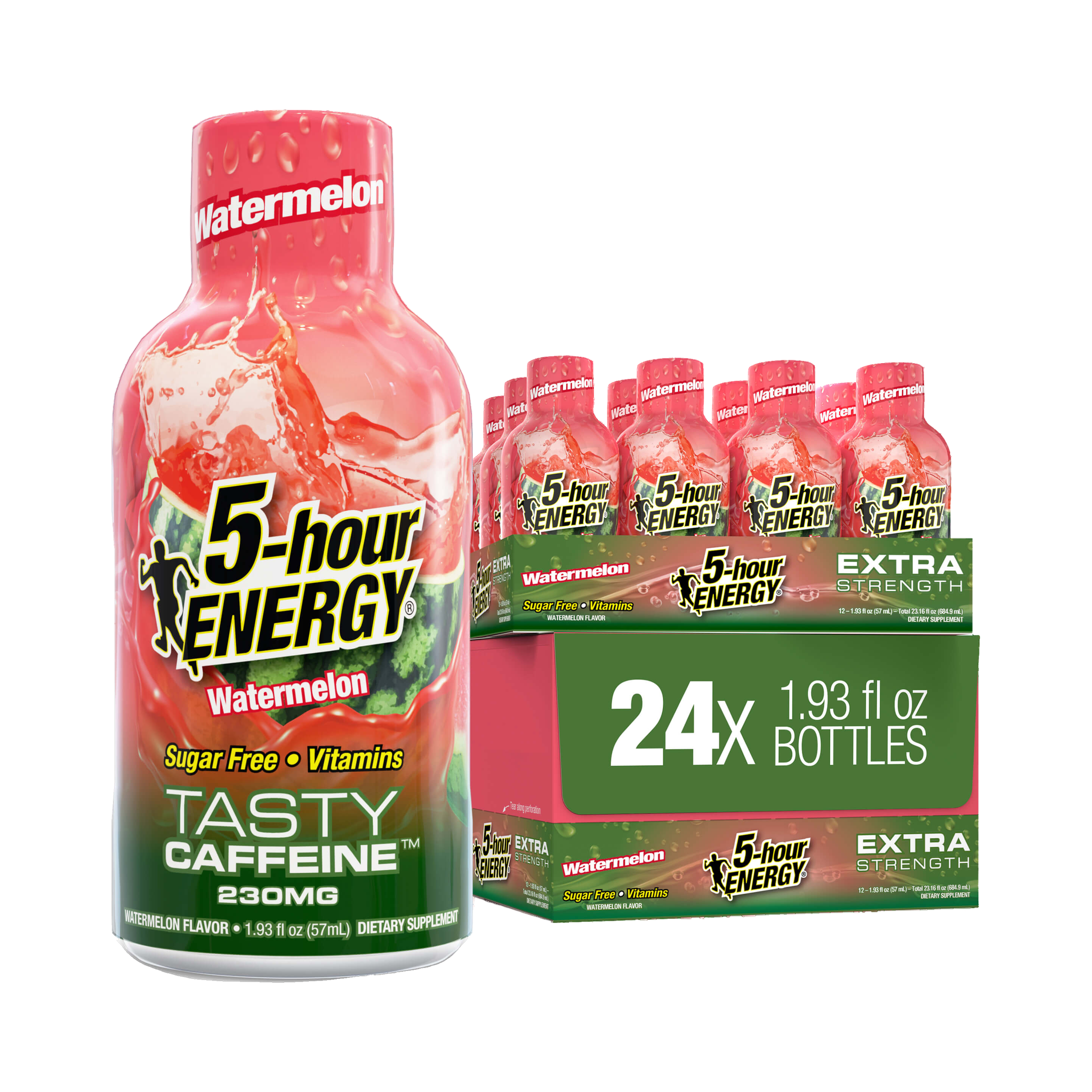 5-hour Energy Shot, Extra Strength, Watermelon, 1.93 fl oz, 24 ct