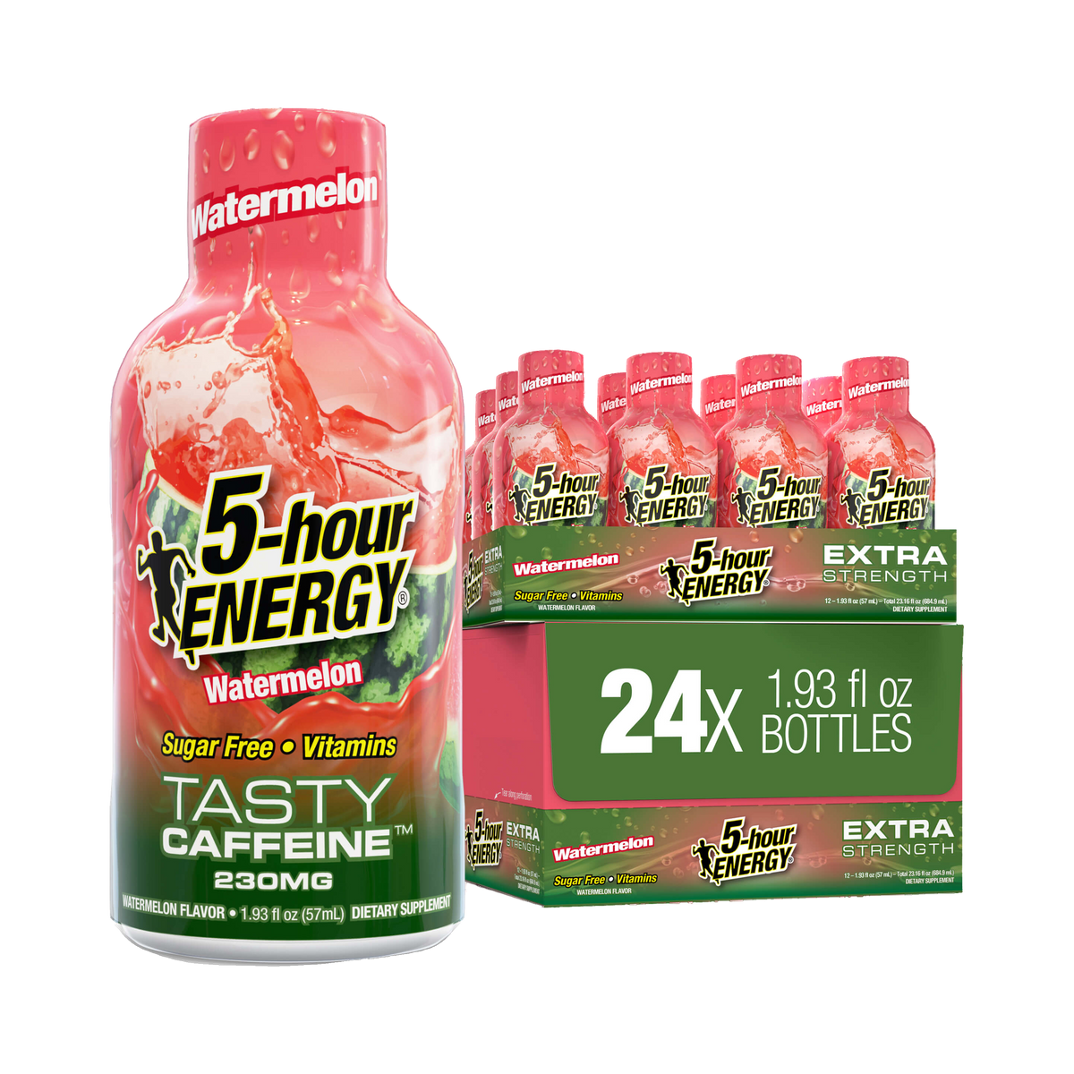 5-hour Energy Shot, Extra Strength, Watermelon, 1.93 fl oz, 24 ct