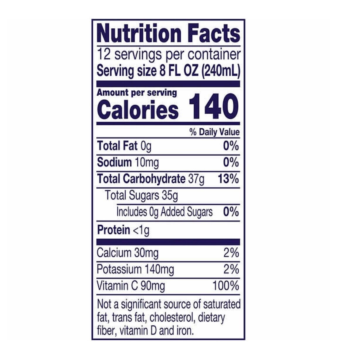 Welch’s 100% Grape Juice Blend, Concord Grape, 96 fl oz, 2 ct