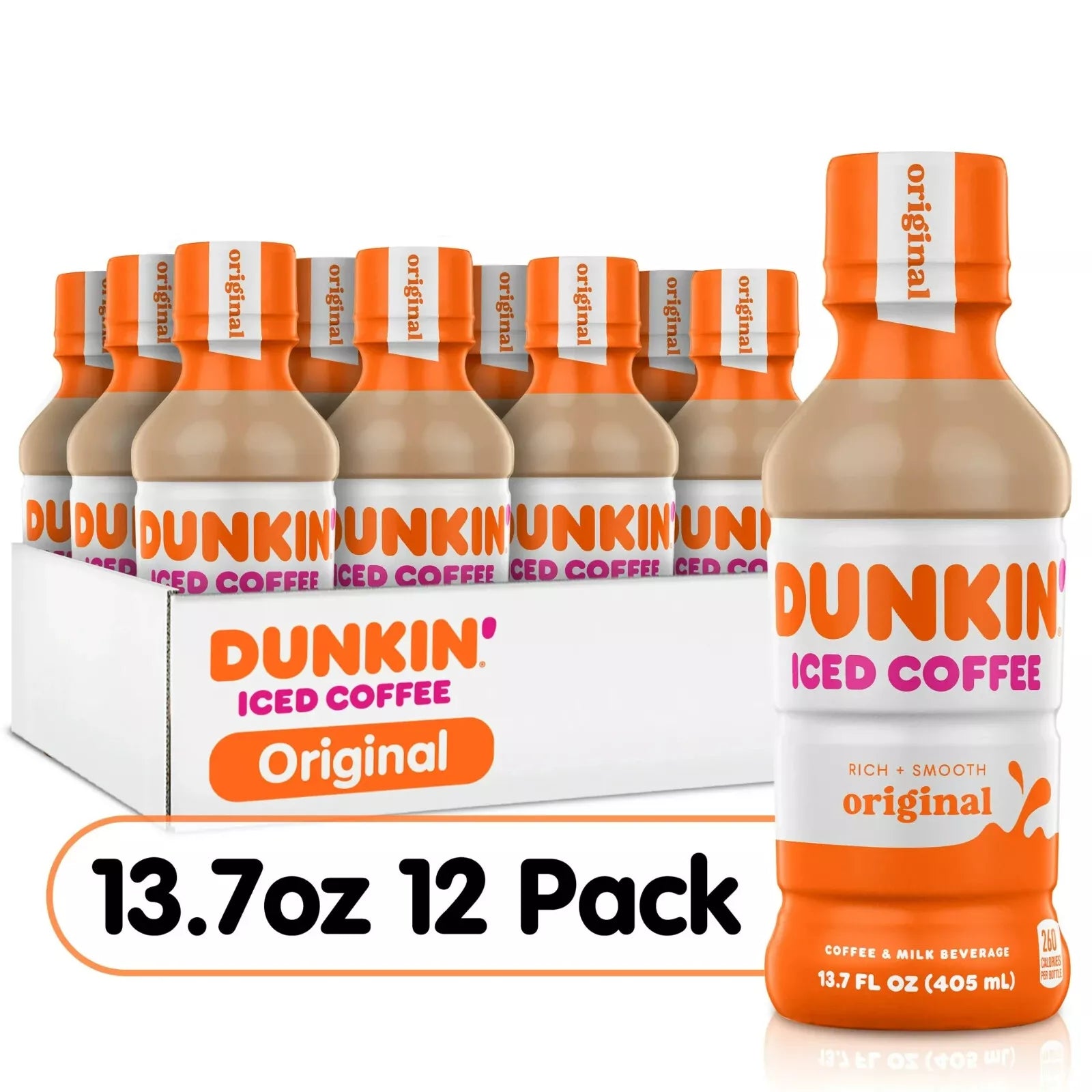 Dunkin' Iced Coffee, Original, 13.7 fl oz, 12 ct