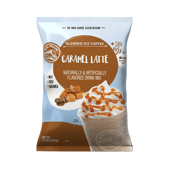 Big Train Blended Ice Coffee Drink Mix, Caramel Latte, 3.5 lbs