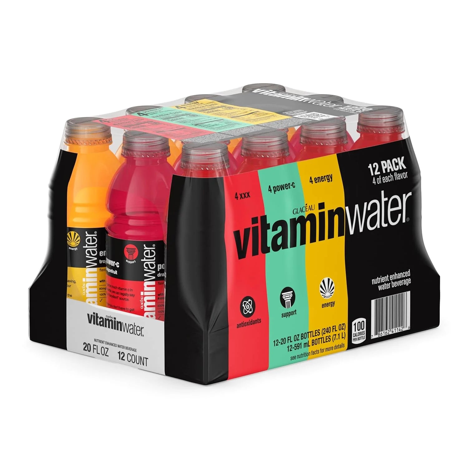 Glaceau Vitaminwater, Variety Pack, 20 fl oz, 20 ct