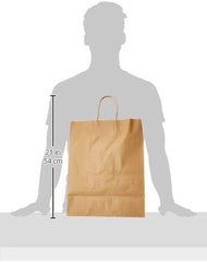 Natural Kraft Paper Retail Shopping Bags with Rope Handles 13" x 7" x 17" ( 50 Ct )