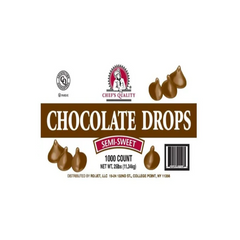 Chef's Quality Semi Sweet Chocolate Chips 1000 Ct 25 Lbs